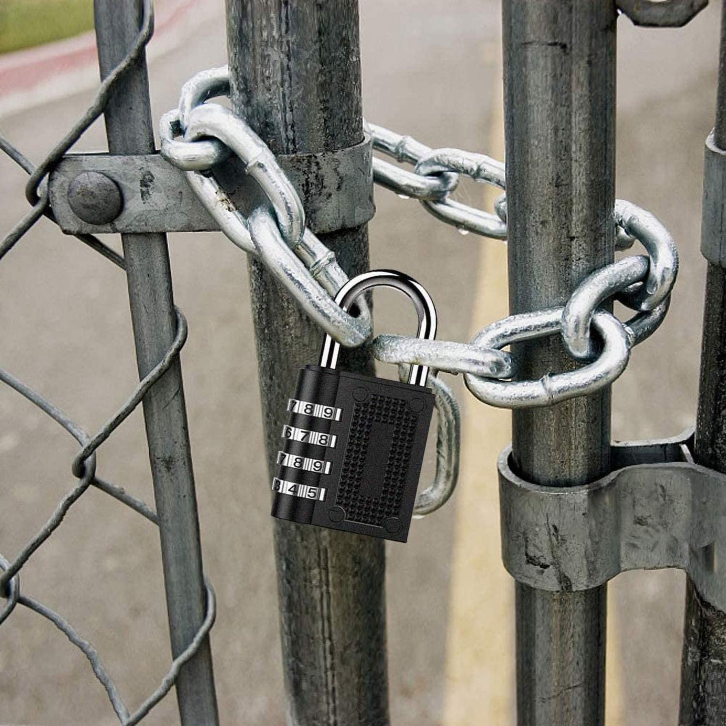 Zahlenschloss Vorhängeschloss Schloss 4-stelliger Code Lock 50 mm in Silber