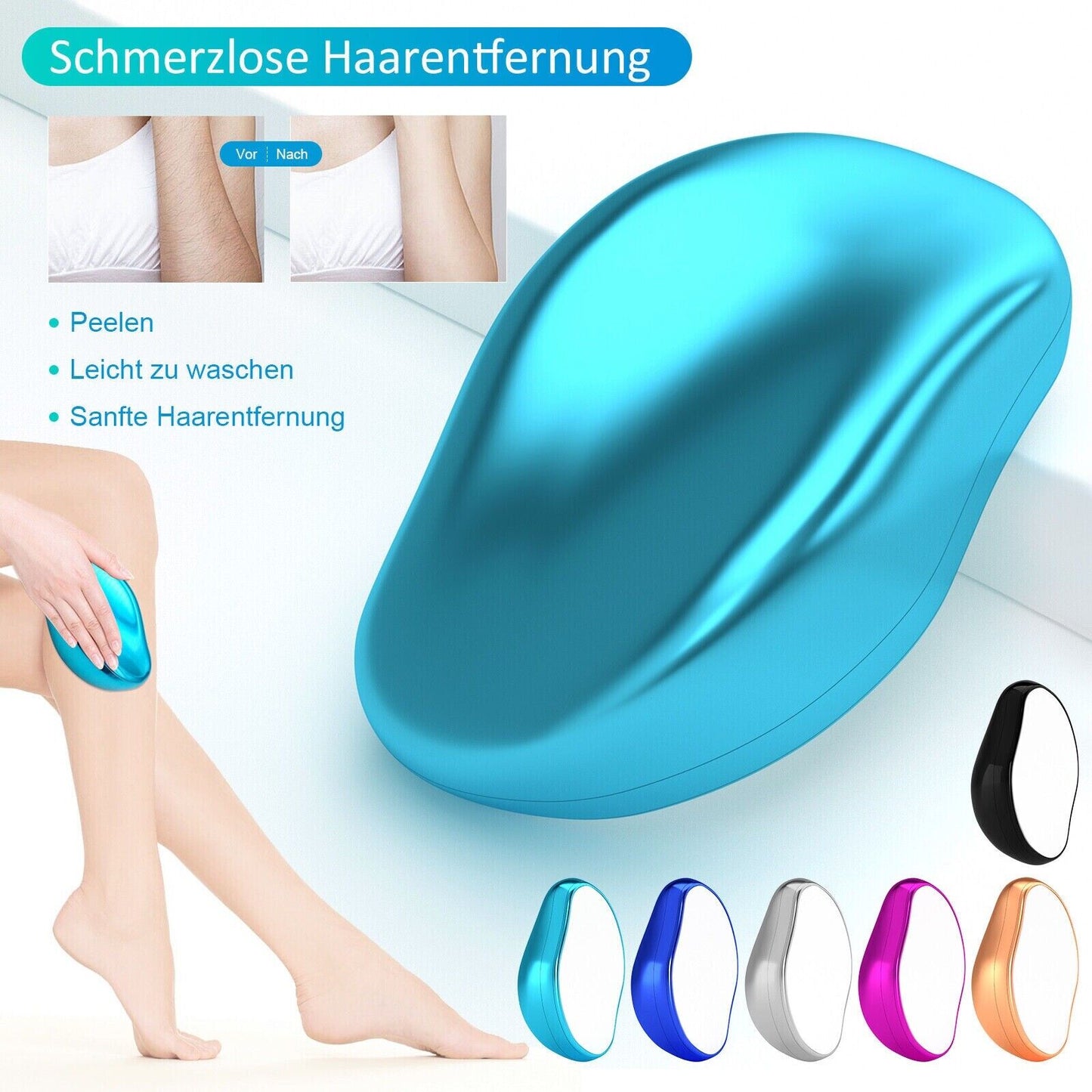 Rubby Schmerzlose Haarentfernung Kristall Epilierer für Körper Arm Beine Nano
