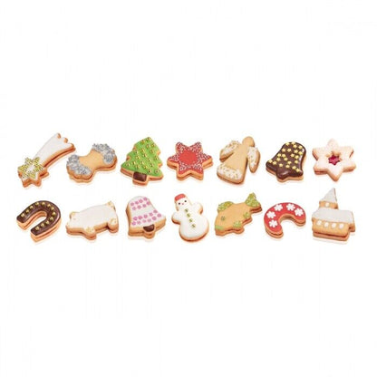Tescoma Ausstecher mit Stempel für Kekse Plätzchen Weihnachten 4er Set Keksform