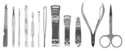 Profi 12 Teiliges Maniküre Set Nagelpflege Nagelknipser Pediküre Nagelset Etui