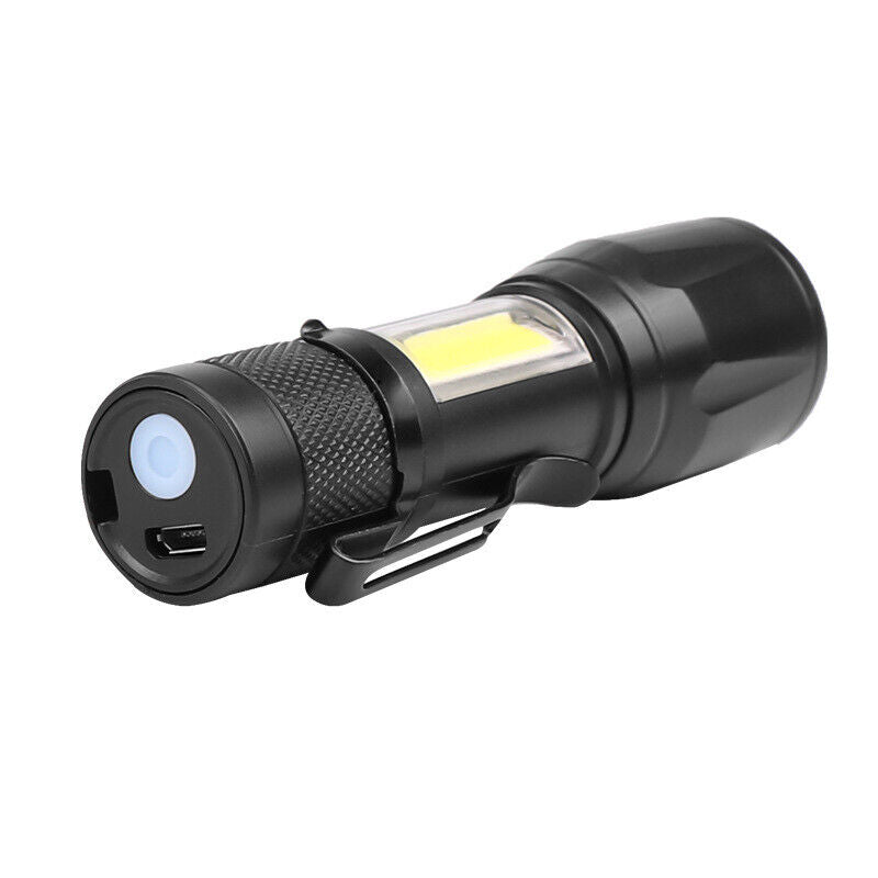 MINI Taschenlampe LED Cree Zoom Polizei 1000 Meter Leuchtweite inkl. Akku USB