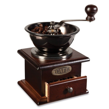 Kaffeemühle manuell Retro-Stil Keramikmahlwerk für Kaffeebohnen Pfeffer, Gewürze