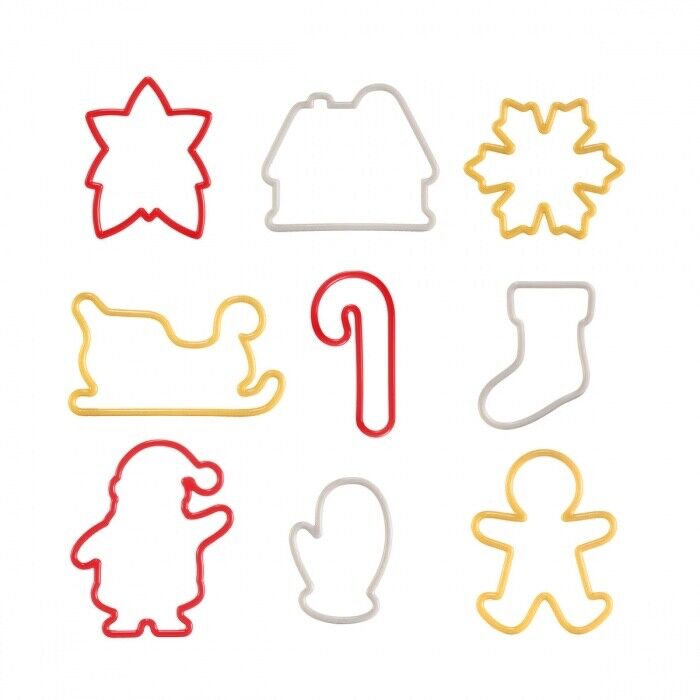Tescoma 9tlg SET Ausstechform Weihnachten Schneeflocke Stern Plätzchenausstecher