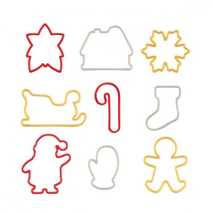 Tescoma 9tlg SET Ausstechform Weihnachten Schneeflocke Stern Plätzchenausstecher