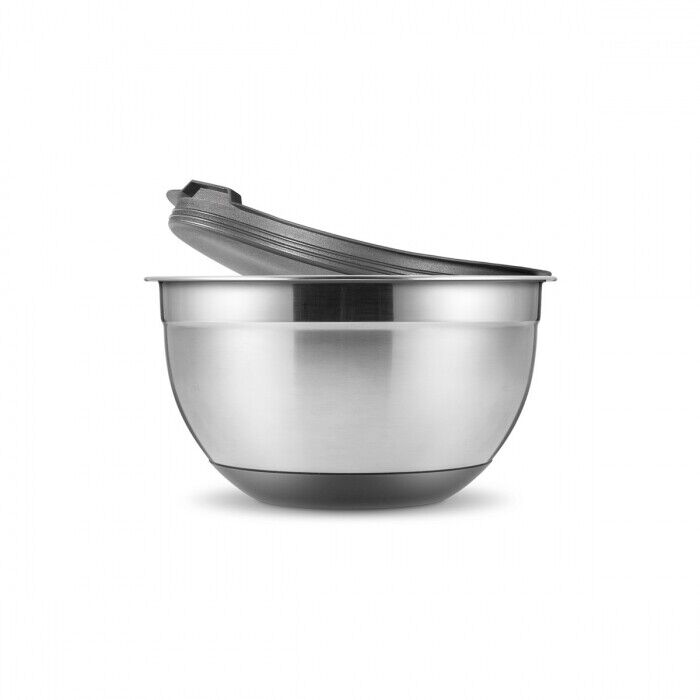 Rührschüssel + DECKEL Edelstahl Küchenschüssel Schüssel Salatschüssel  ø 16 cm
