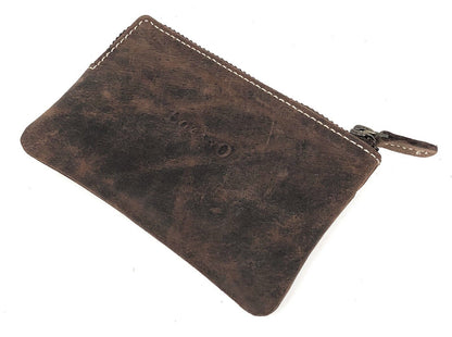 LozanO Schlüsseletui Büffel Leder Schlüsseltasche Schlüsselmappe braun Vintage