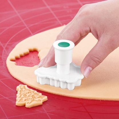 Tescoma Ausstecher mit Stempel für Kekse Plätzchen Weihnachten 4er Set Keksform
