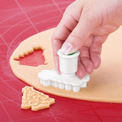 Tescoma Ausstecher mit Stempel für Kekse Plätzchen Weihnachten 4er Set Keksform
