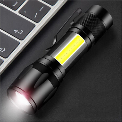 MINI Taschenlampe LED Cree Zoom Polizei 1000 Meter Leuchtweite inkl. Akku USB