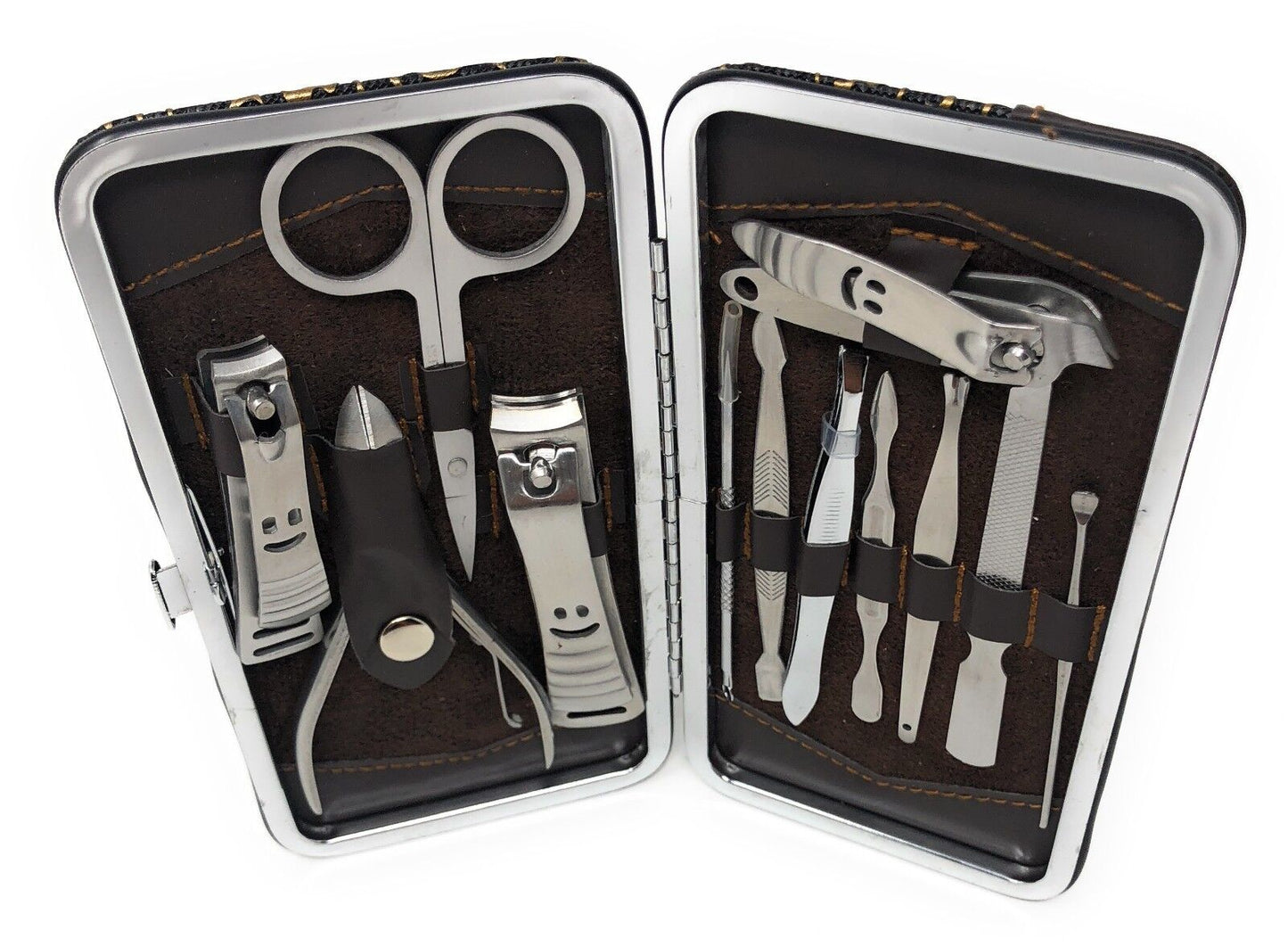 Profi 12 Teiliges Maniküre Set Nagelpflege Nagelknipser Pediküre Nagelset Etui