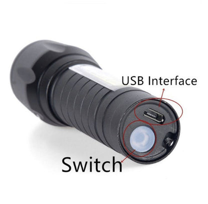 Mini Polizei Taschenlampe Swat Wiederaufladbare starke Leuchtkraft Akku 2 Stück