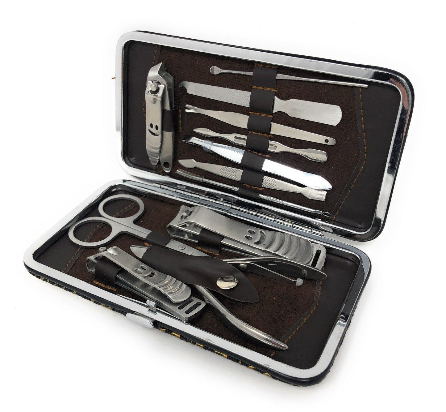 Profi 12 Teiliges Maniküre Set Nagelpflege Nagelknipser Pediküre Nagelset Etui