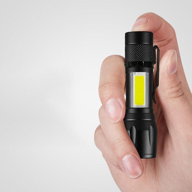 MINI Taschenlampe LED Cree Zoom Polizei 1000 Meter Leuchtweite inkl. Akku USB