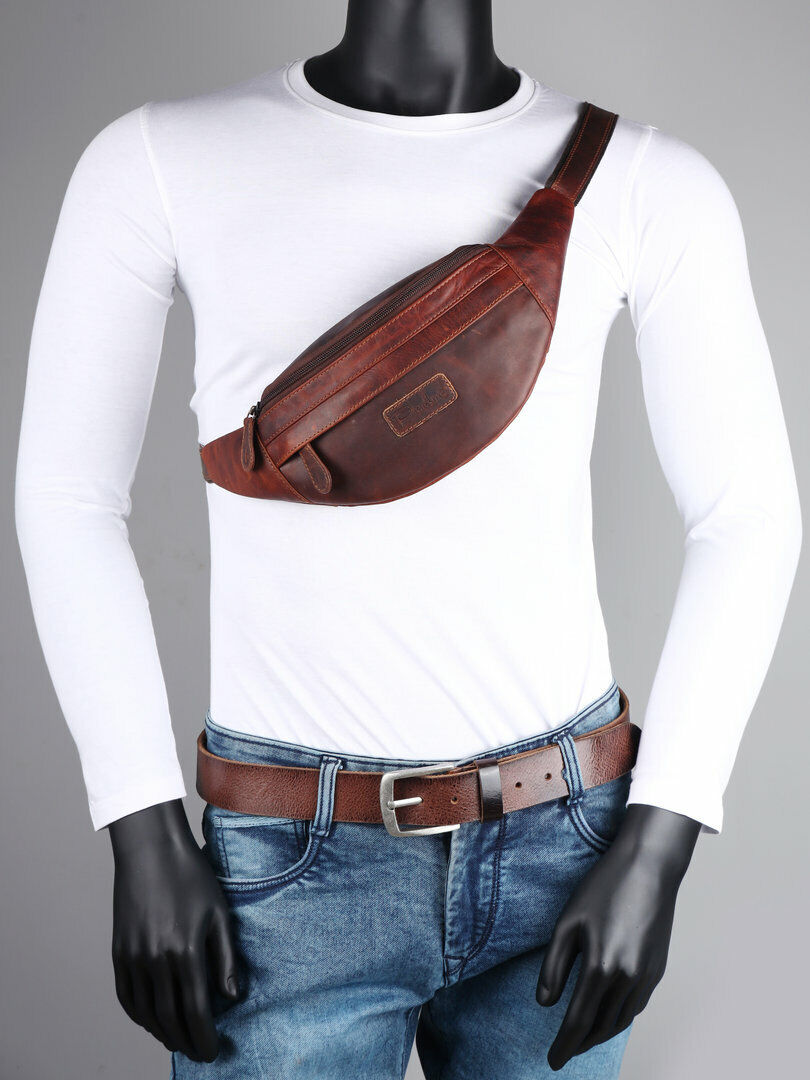 Bauchtasche Gürteltasche Hüfttasche Umhängetasche Crossbag Leder Sport Tasche