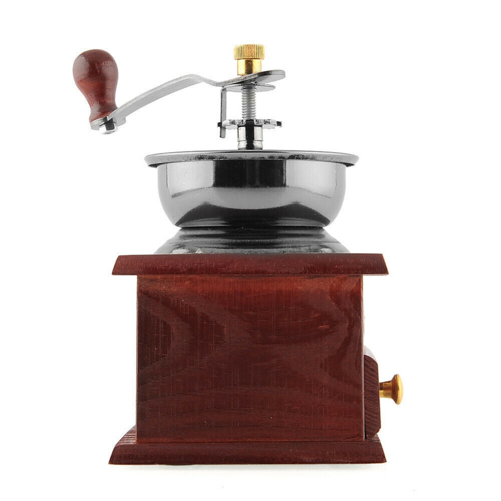 Kaffeemühle manuell Retro-Stil Keramikmahlwerk für Kaffeebohnen Pfeffer, Gewürze