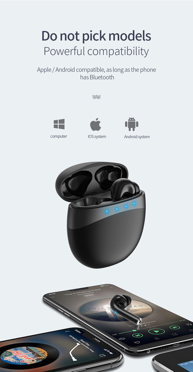 Kopfhörer Headset Bluetooth Ohrhörer Kabellos Stereo Wireless Bass Touch Control