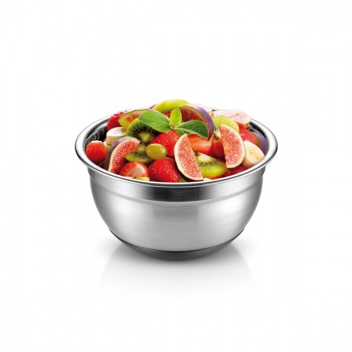 Rührschüssel + DECKEL Edelstahl Küchenschüssel Schüssel Salatschüssel  ø 16 cm