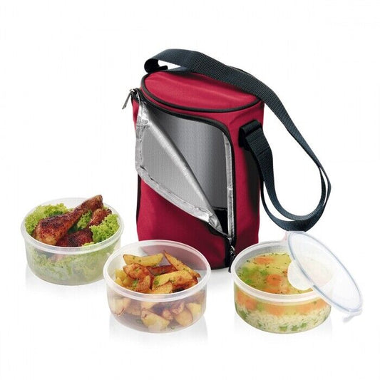 Essenträger mit 3 Dosen 1.5 l Thermotasche Lunchtasche isoliert Büro Picknick