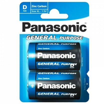 12 x Panasonic Batterien 1,5 Volt R20 Batterie 1.5 V MONO Zellen D LR20