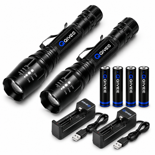 2x LED Taschenlampe Lampe 1km Leuchtweite Militär Taktische USB Wiederaufladbar