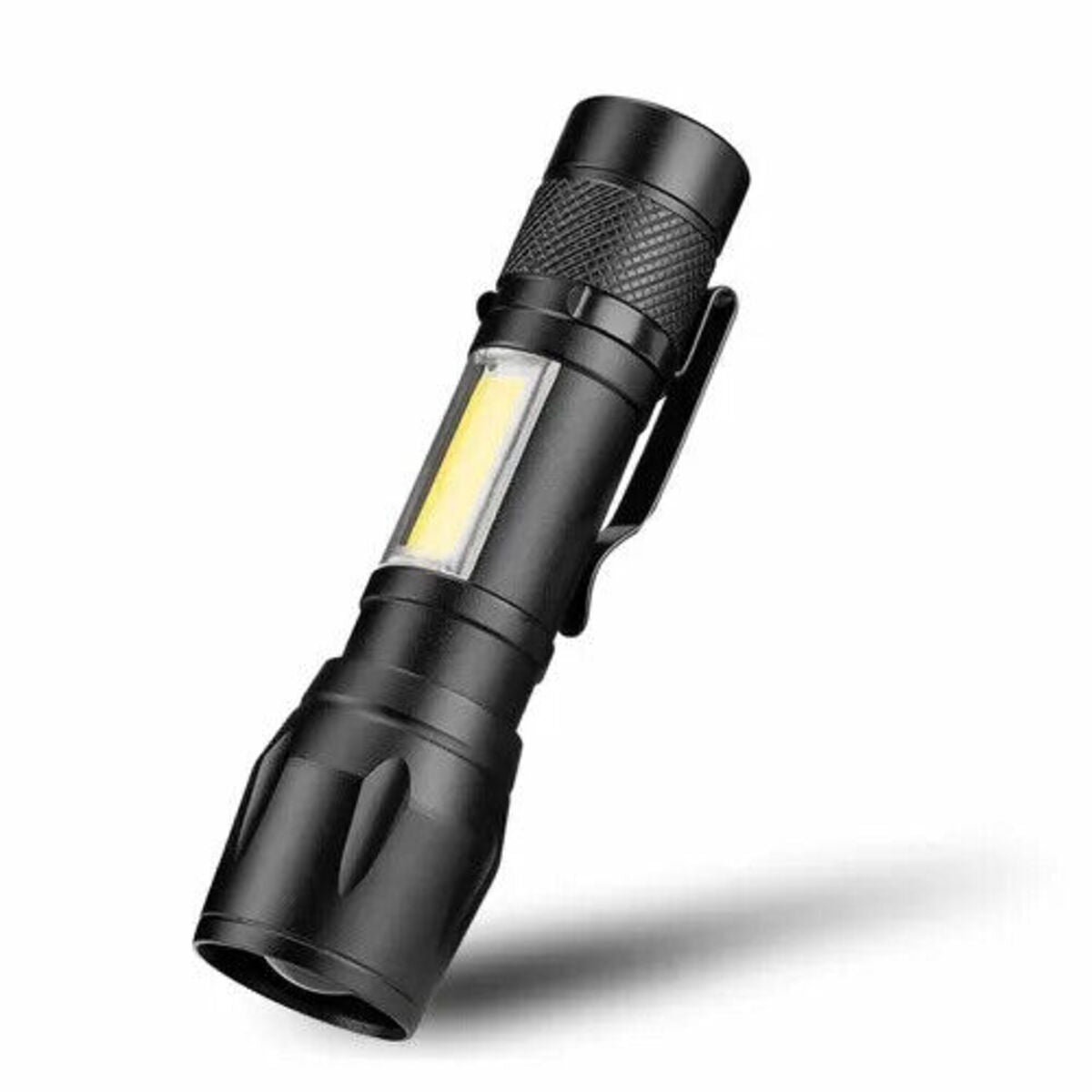 2x Mini Taschenlampe Polizei Swat Wiederaufladbare starke Leuchtkraft Akku Lampe