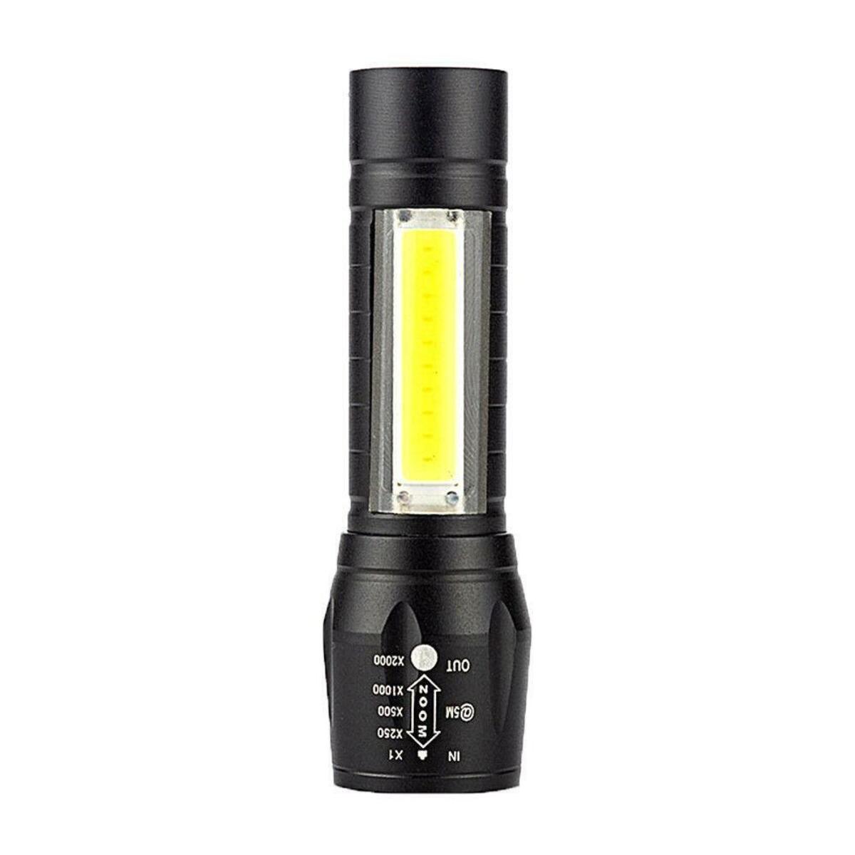 2x Mini Taschenlampe Polizei Swat Wiederaufladbare starke Leuchtkraft Akku Lampe