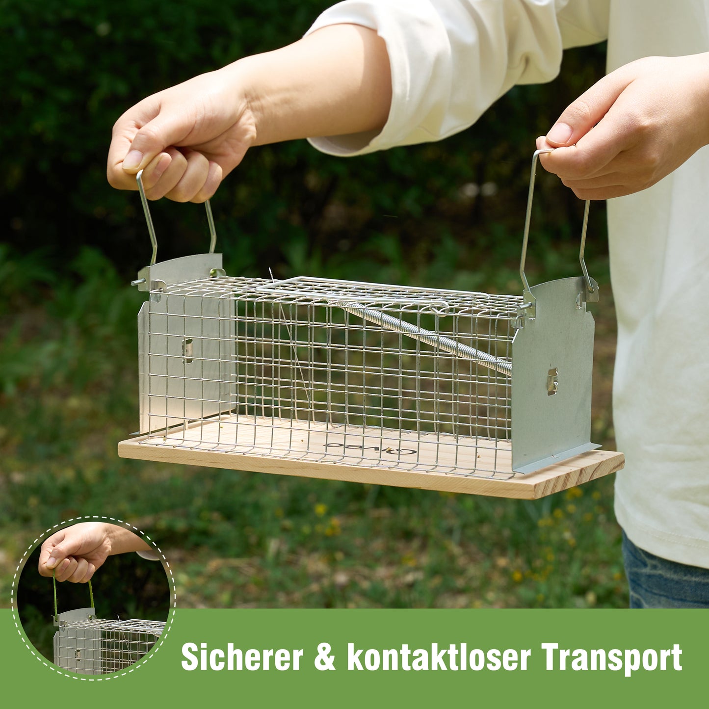 2x Rattenfalle Lebendfalle 30cm Rattenfänger Mausefalle Köderfalle Käfigfalle XL