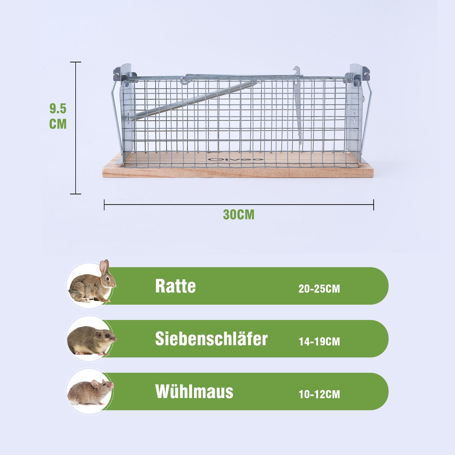 4x Rattenfalle Lebendfalle 30cm Rattenfänger Mausefalle Köderfalle Käfigfalle XL