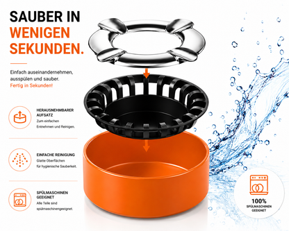 3x Aschenbecher Gluttöter Wind Balkon Bistro Rund Glut Killer Ascher Löscher Set