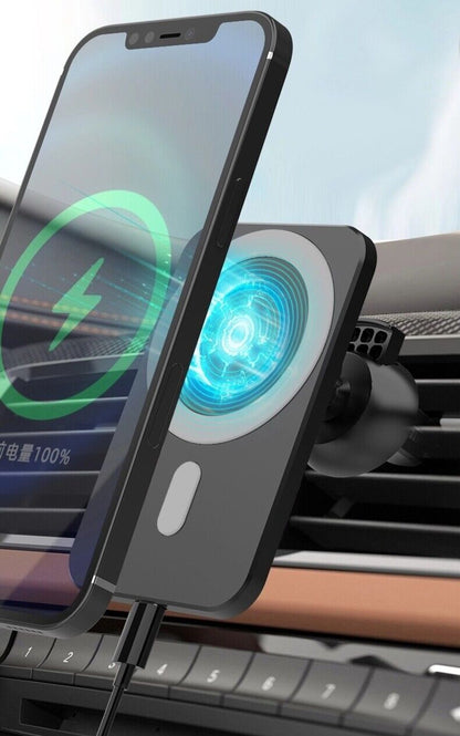 Auto Halterung Wireless Ladegerät KFZ 2in1 Universal Handy Induktion Magnetisch