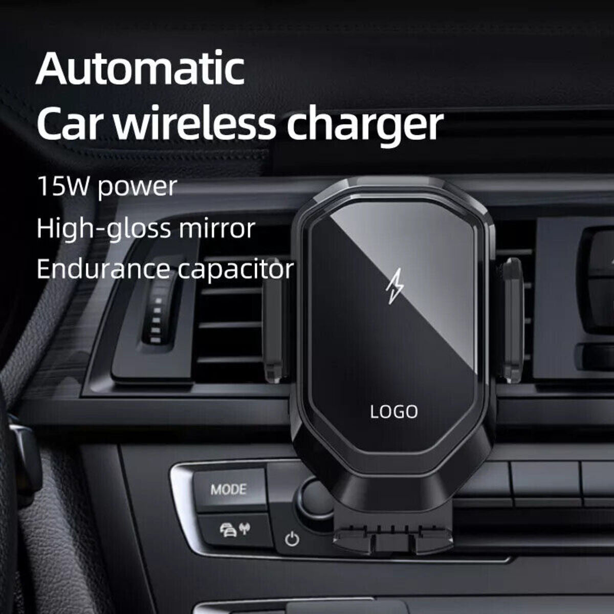 Auto Halterung Wireless Ladegerät KFZ Universal Handy Induktion Magnetisch 15W