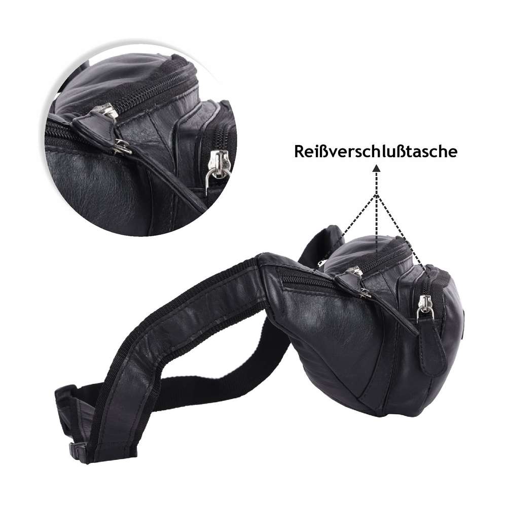 Bauchtasche Gürteltasche Hüfttasche Umhängetasche Crossbag Leder Sport Tasche