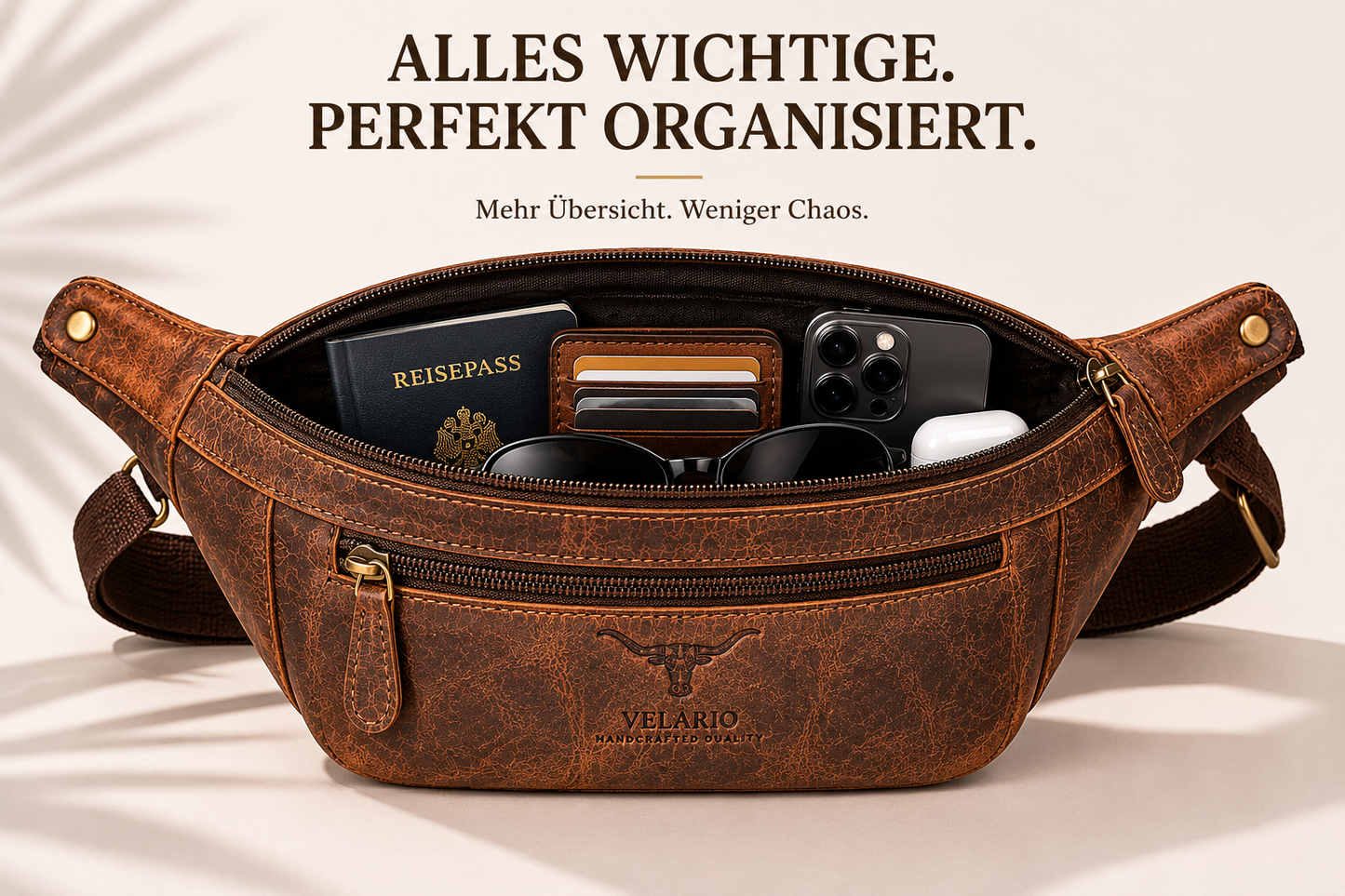Bauchtasche Gürteltasche Hüfttasche Umhängetasche Crossbag Leder Sport Tasche