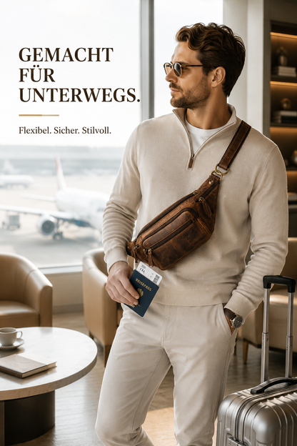 Bauchtasche Gürteltasche Hüfttasche Umhängetasche Crossbag Leder Sport Tasche