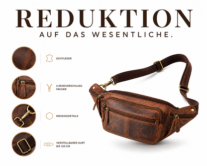 Bauchtasche Gürteltasche Hüfttasche Umhängetasche Crossbag Leder Sport Tasche