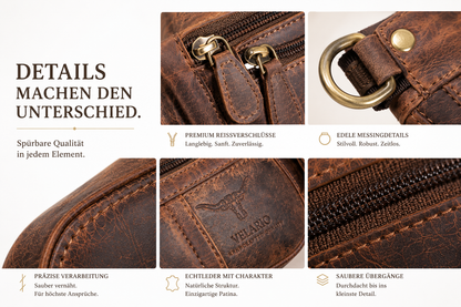 Bauchtasche echt Leder Gürteltasche Hüfttasche Umhängetasche Crossbag Tasche