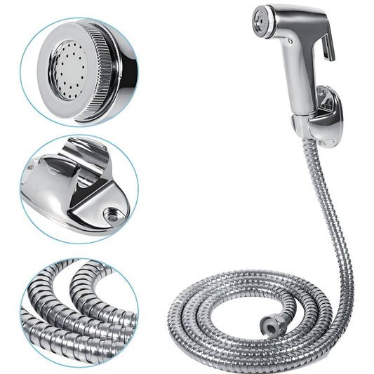 Bidet Brause Set Schlauch + Halter Dusche Edelstahl Hand WC Duschkopf Hygiene Po