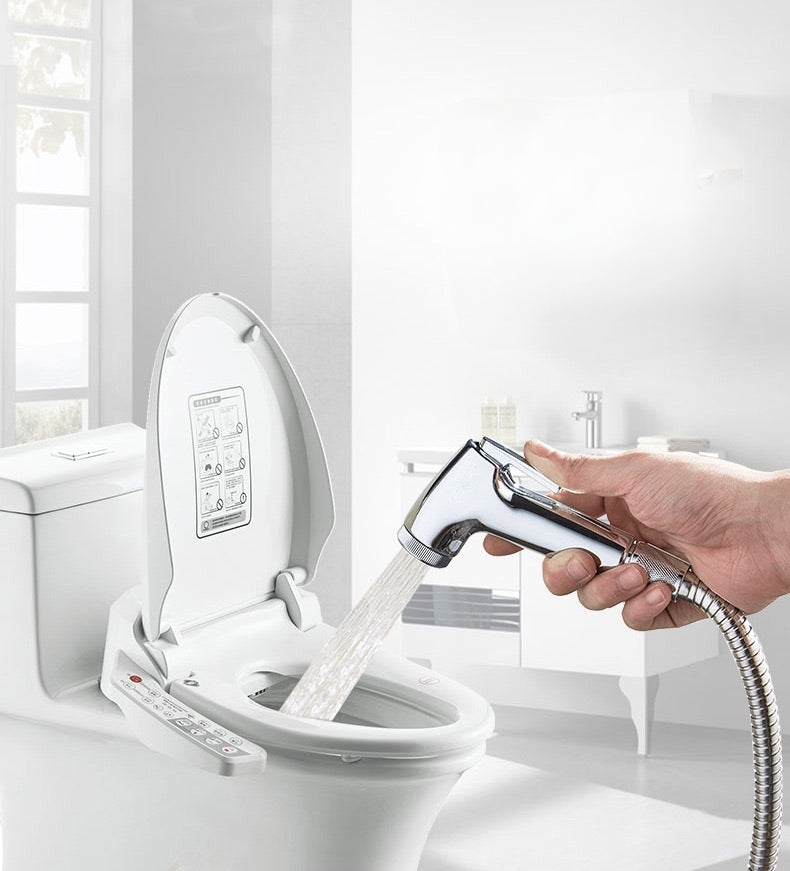 Bidet Brause Set Schlauch + Halter Dusche Edelstahl Hand WC Duschkopf Hygiene Po
