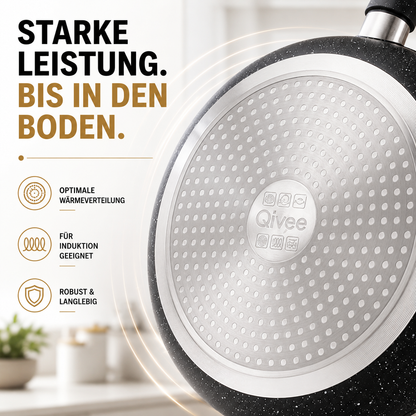 Bratpfannen-Set 3-teilig, Pfannenset 20/24/28 cm – Induktion & alle Herdarten, mit Soft-Touch-Griff & antihaftbeschichtet