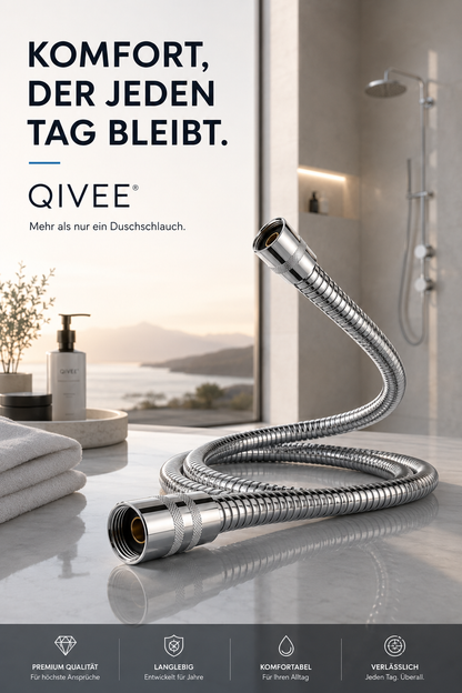 Brauseschlauch Duschschlauch Wanne Dusche Schlauch Bidet 2m 1/2" Edelstahl Qivee