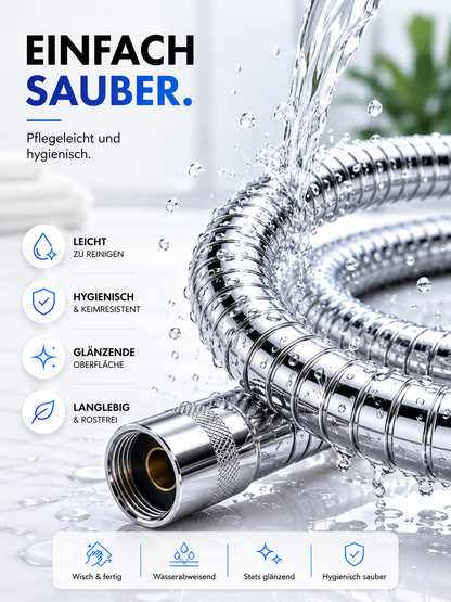 Brauseschlauch Duschschlauch Wanne Dusche Schlauch Bidet 2m 1/2" Edelstahl Qivee