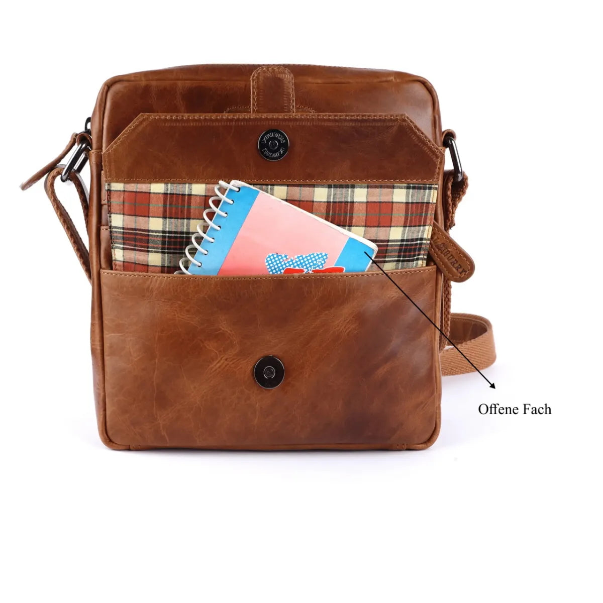 Echt Leder Umhängetasche Tasche Minibag Herren Damen Crossbag Bull & Burry