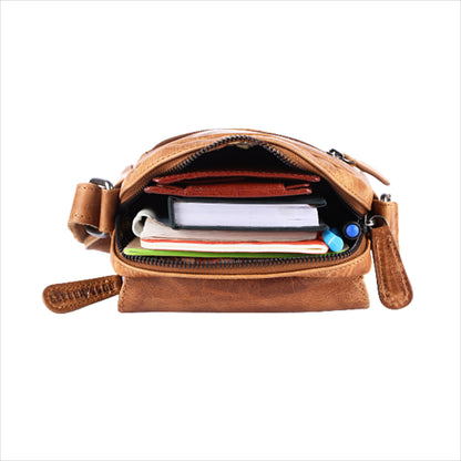 Leder Umhängetasche Herren Damen Schulter-Tasche Minibag Crossbag Bull & Burry