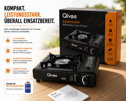 Campingkocher Gaskocher Camping mit 4x 227g Gaskartuschen Herd Tischgrill Gas