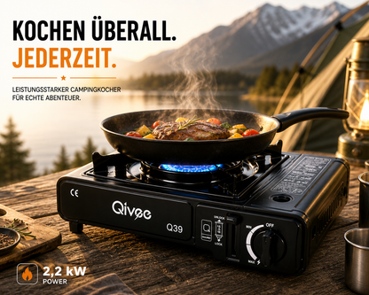Campingkocher Gaskocher Camping mit 8x 227g Gaskartuschen Herd Tischgrill Gas