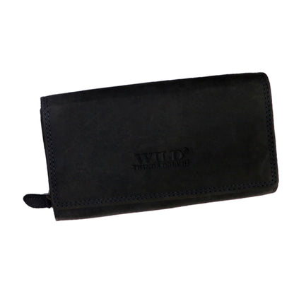 Echt Leder Geldbörse Damen Geldbeutel Luxus Büffelleder Portemonnaie Brieftasche