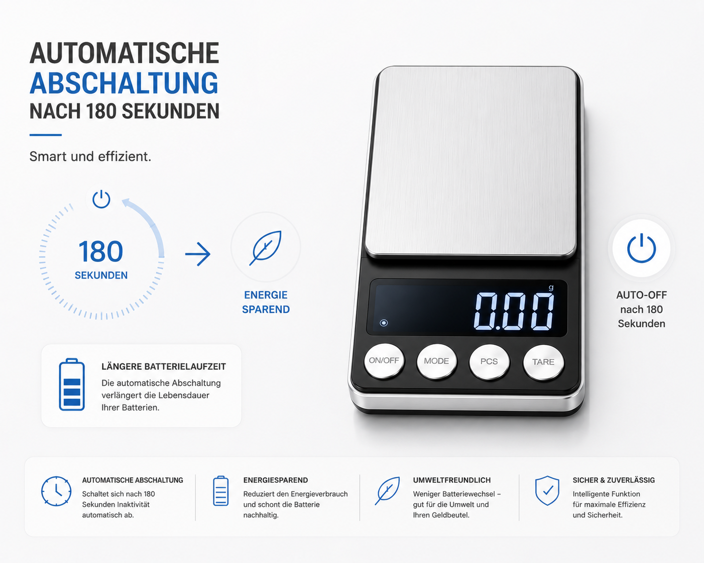 Digitale Feinwaage Taschenwaage 500 g 0,01 Waage Goldwaage Briefwaage Präzision
