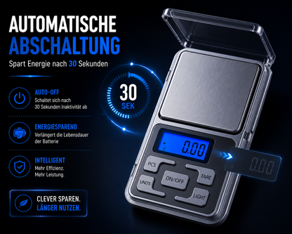 Digitale Feinwaage Taschenwaage bis 500 g 0,01 Waage Goldwaage Briefwaage Präzisionswaage