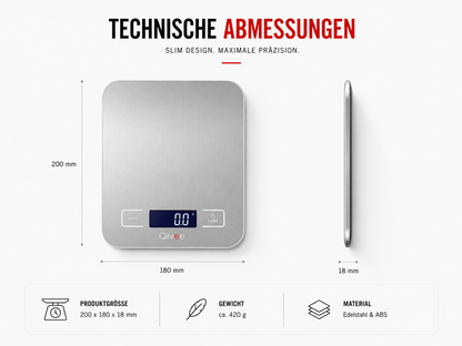 Digitale Küchenwaage Haushaltswaage Digitalwaage Küchen Waage 10kg / 1 Gramm