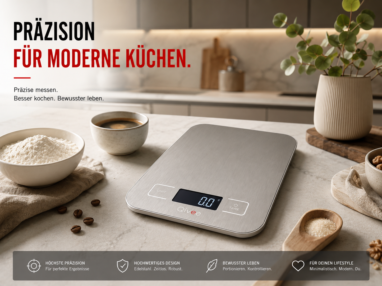 Digitale Küchenwaage Haushaltswaage Digitalwaage Küchen Waage 10kg / 1 Gramm